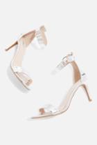 Topshop Silver Ring Heeled Sandals
