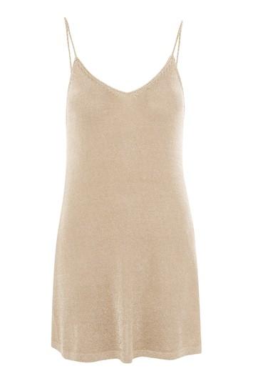 Topshop Petite Metal Yarn Camisole Dress