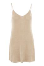 Topshop Petite Metal Yarn Camisole Dress