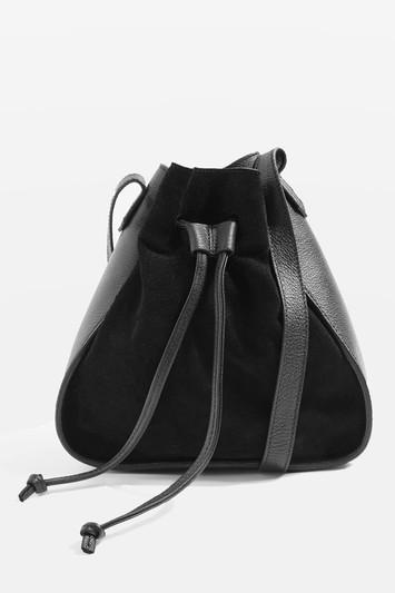Topshop Zena Leather Mini Bucket Bag