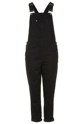 Topshop Moto Black Slim Leg Overalls