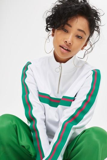 Topshop Sporty Track Top
