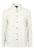 Topshop Pretty Embroidered Shirt