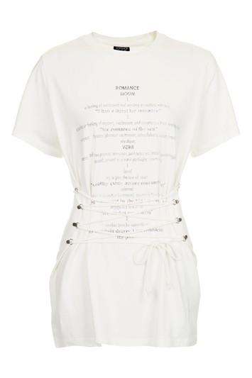 Topshop Tall Romance Corset T-shirt