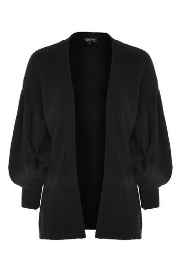 Topshop Balloon Sleeve Knit Cardigan