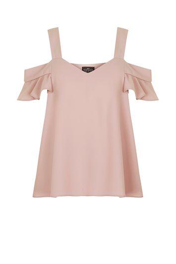 Topshop Petite Polly Bardot Top