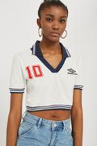 Topshop Cropped Football Top By Umbro