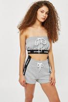 Topshop Custom Detail Bardot Top By Ivy Park