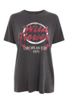 Topshop Wild Flowers Rock T-shirt
