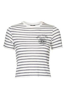 Topshop Petite Wallflower Stripe Tee