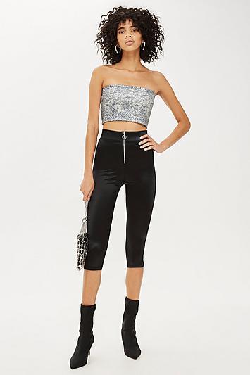 Topshop High Shine Disco Leggings