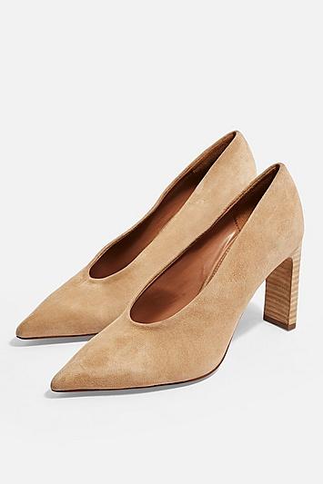 Topshop Glory Tan Set Back Heels