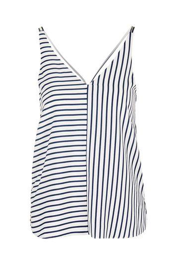 Topshop Tall Stripe Double Strap V-front Cami