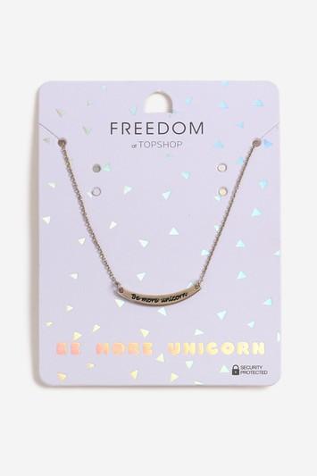 Topshop 'be More Unicorn' Ditsy Necklace