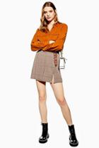 Topshop Herringbone Check Mini Skirt