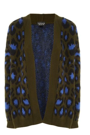Topshop Petite Leopard Print Cardigan