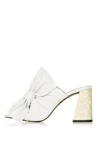 Topshop Prosecco Pearl Effect High Heel Mule