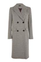 Topshop Petite Check Overcoat