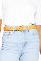 Topshop Bamboo Leather Buckle Belt
