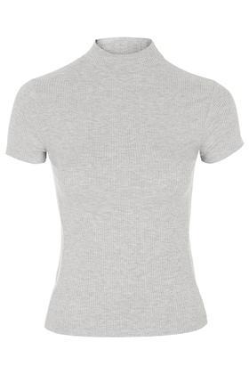 Topshop Ribbed Funnel Neck Top By Topshop Reclaim