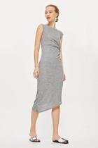 Topshop Drape Side Midi Shift Dress