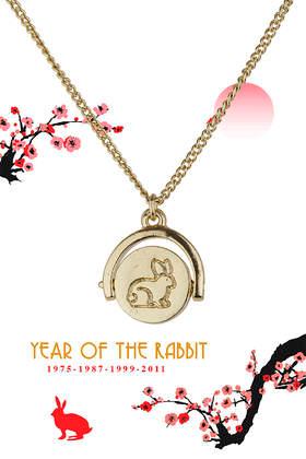 Topshop Year Of The Rabbit Ditsy Necklace