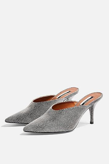 Topshop Jackson Monochrome Mid Mules