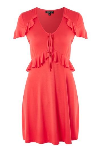 Topshop Tie Front Tea Dress