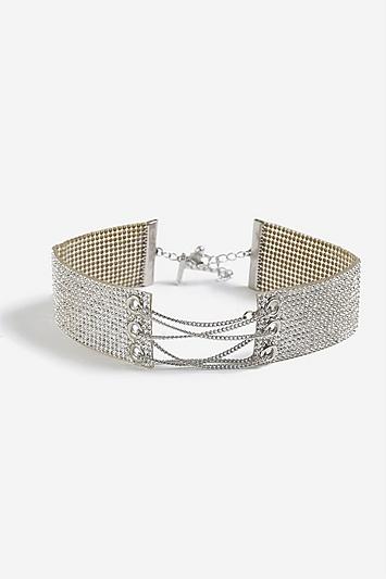 Topshop *glam Tie Up Crystal Choker