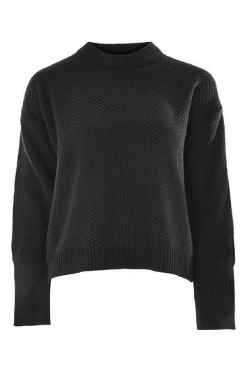 Topshop Moss Stitch Wide Sleeve Jumper