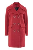 Topshop Ring Popper Cocoon Coat