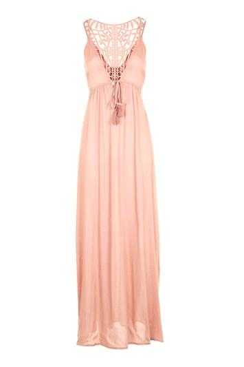 Topshop Crochet Back Beach Maxi Dress