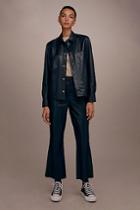 Topshop *leather Crop Flares By Boutique