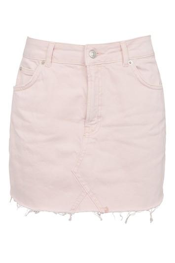 Topshop Petite Pink High Waisted Skirt