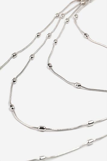 Topshop *chain And Ball Multi-row Necklace