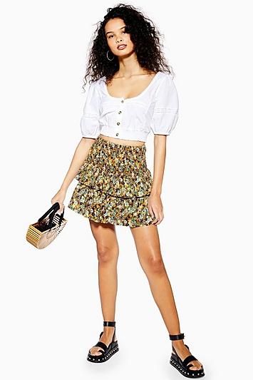Topshop Ditsy Floral Mini Skirt