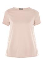 Topshop Pink Lace Side T-shirt