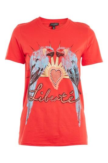 Topshop Parrot Gem Detail T-shirt