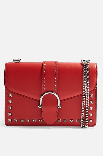 Topshop Beth Studded Shoulder Bag