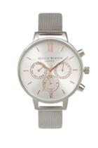 Topshop *silver Mesh Watch By Olivia Burton
