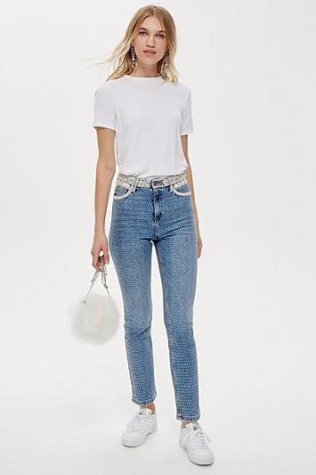 Topshop Pearl Straight Leg Jeans