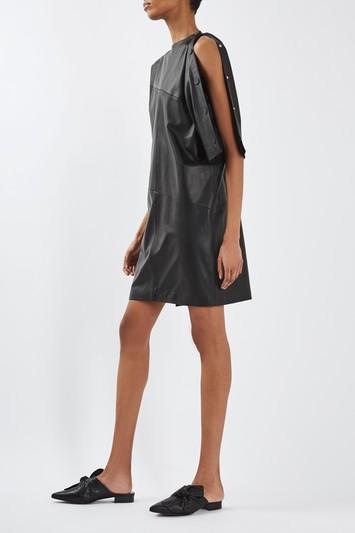 Topshop Batwing Leather Dress By Boutique
