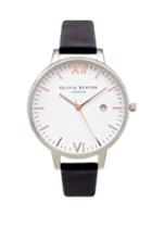 Topshop *black And Silver Watch By Olivia Burton