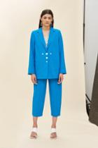 Topshop Contrast Stitch Suit Jacket