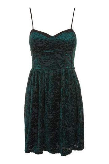 Topshop Velvet Devore Mini Dress By Band Of Gypsies
