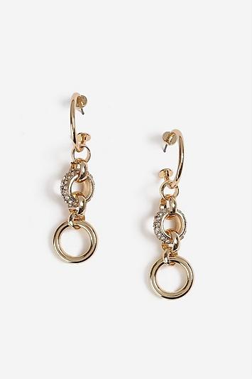 Topshop Circle Link Drop Earrings