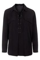 Topshop Tall Tie-up Pocket Blouse