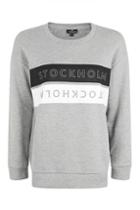 Topshop Petite Stockholm Motif Sweatshirt