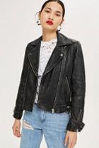 Topshop Tall Leather Jacket