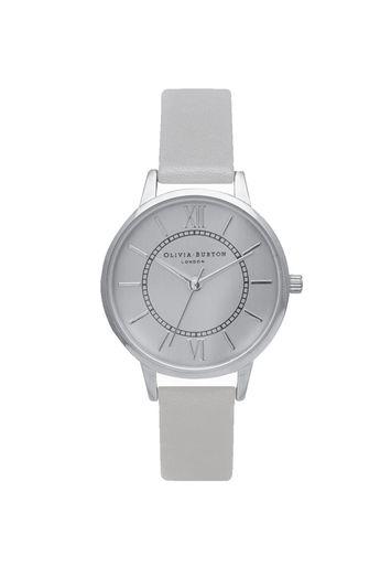 Topshop *grey And Silver Watch By Olivia Burton